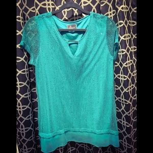 🌼4/$20🌼 Shimmery Mesh Layered Top